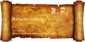 Mihain Petra névjegykártya